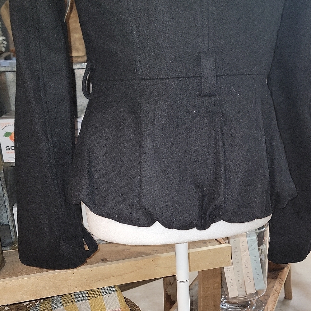 Grass Collection Black Ruffled Utility Jacket - Picture 7 of 7